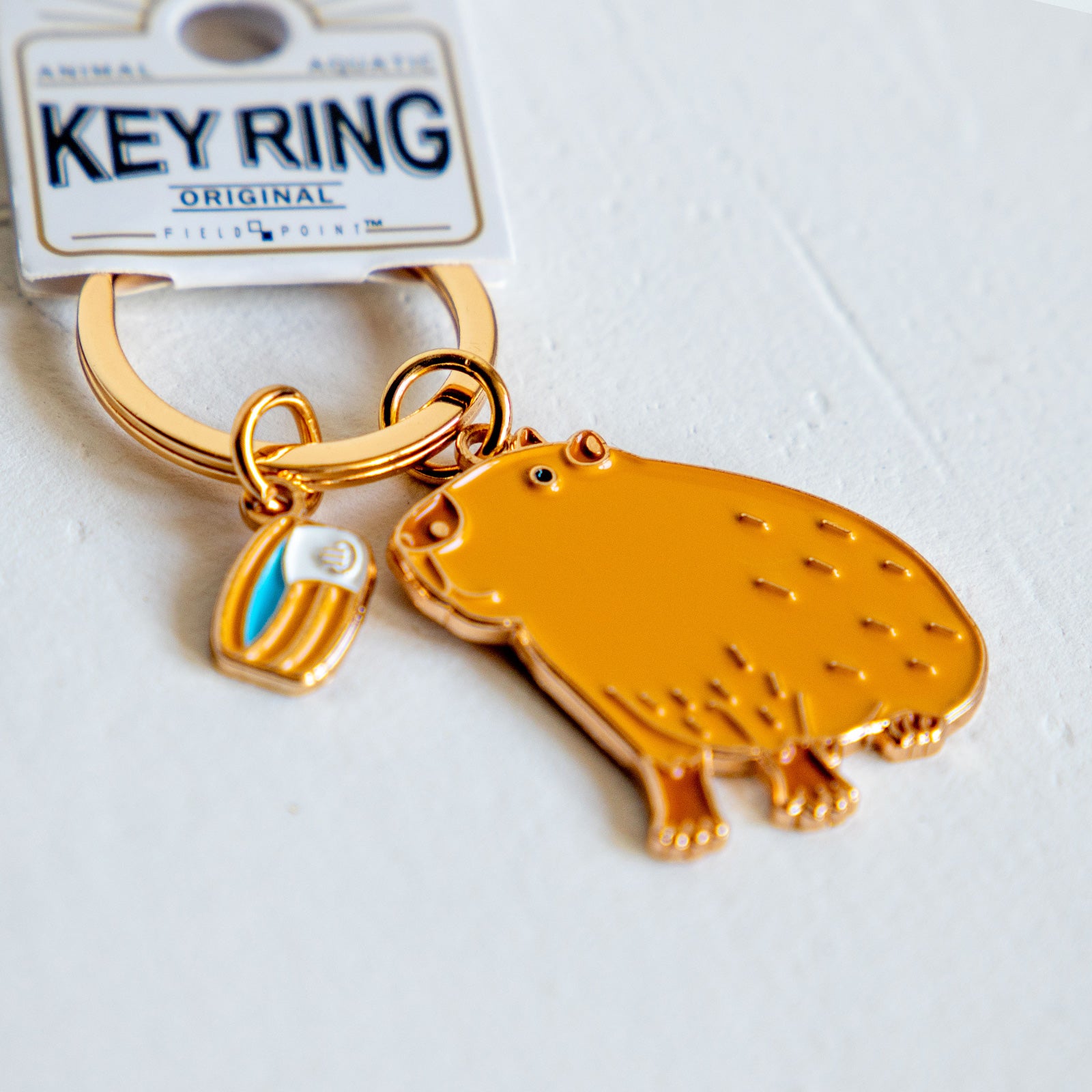 キーホルダー　アニマルキーリング カピバラ