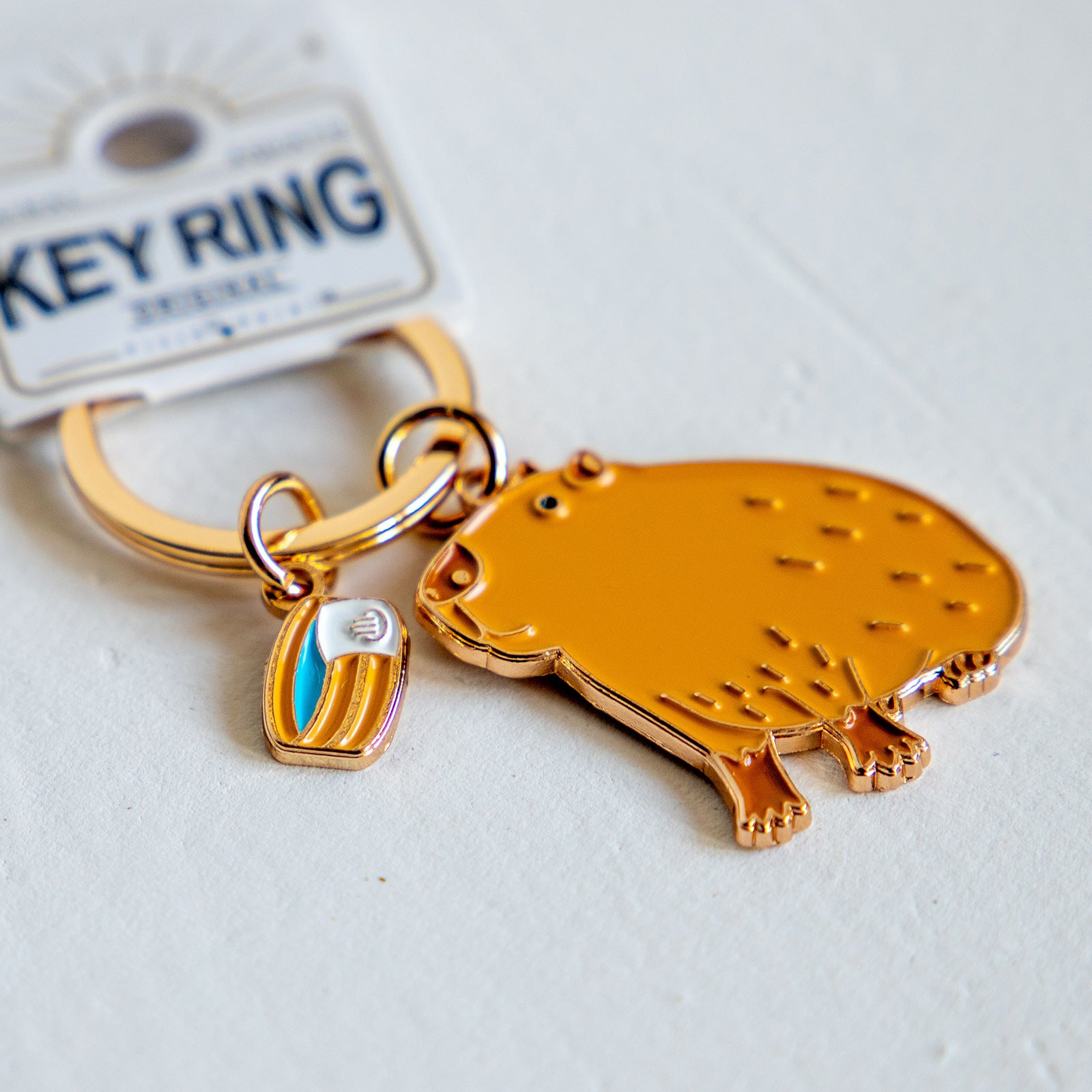 キーホルダー　アニマルキーリング カピバラ