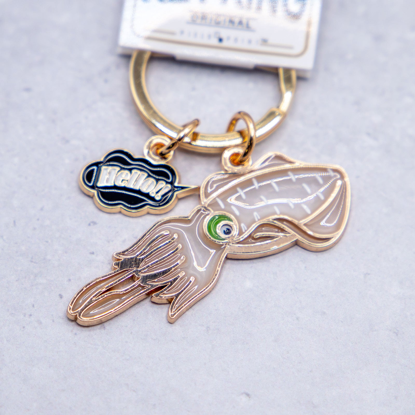 キーホルダー　アクアチックキーリング イカ