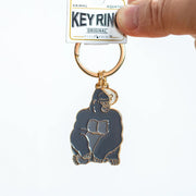 キーホルダー　アニマルキーリング ゴリラ