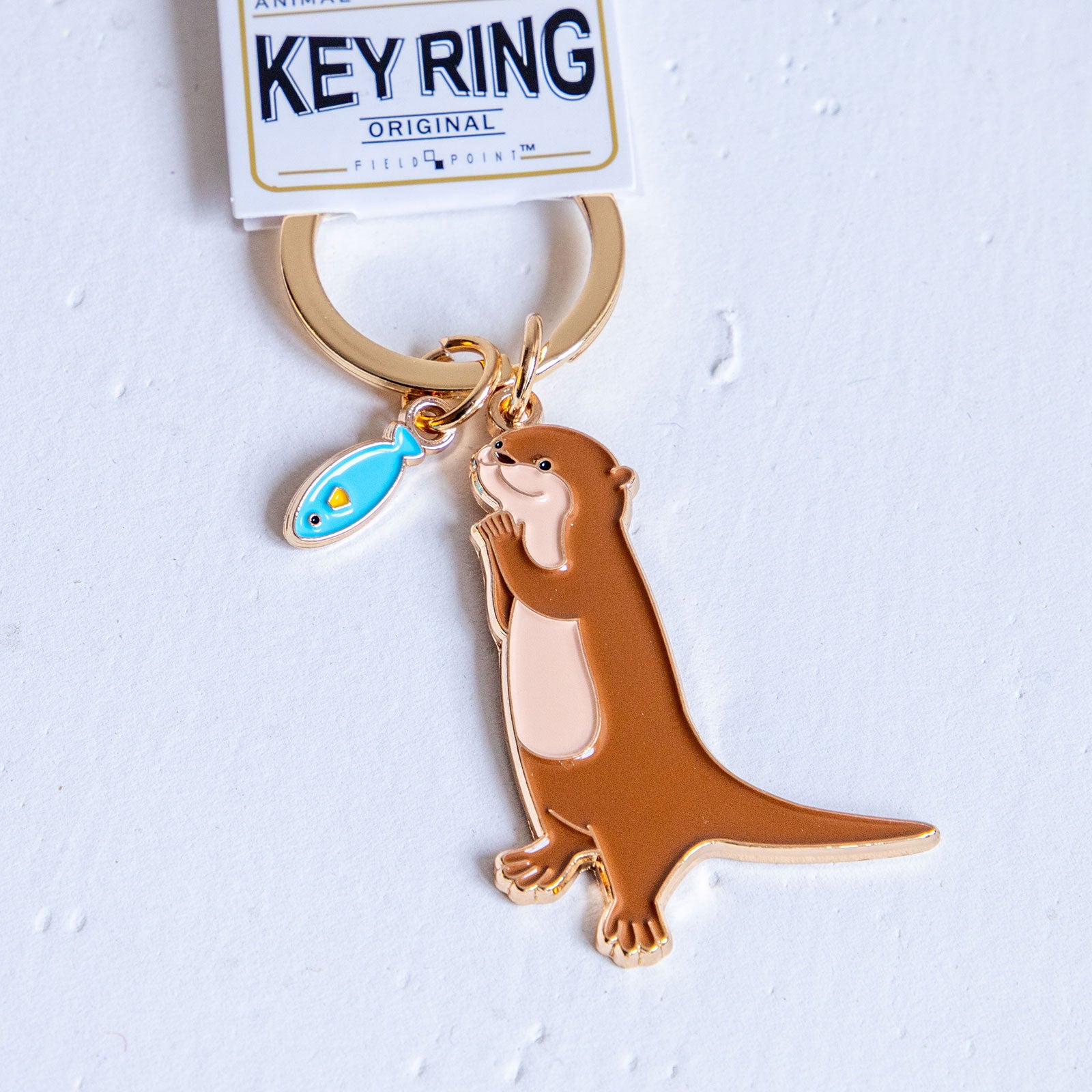 キーホルダー アニマルキーリング カワウソ – ニコノマニマニ雑貨店