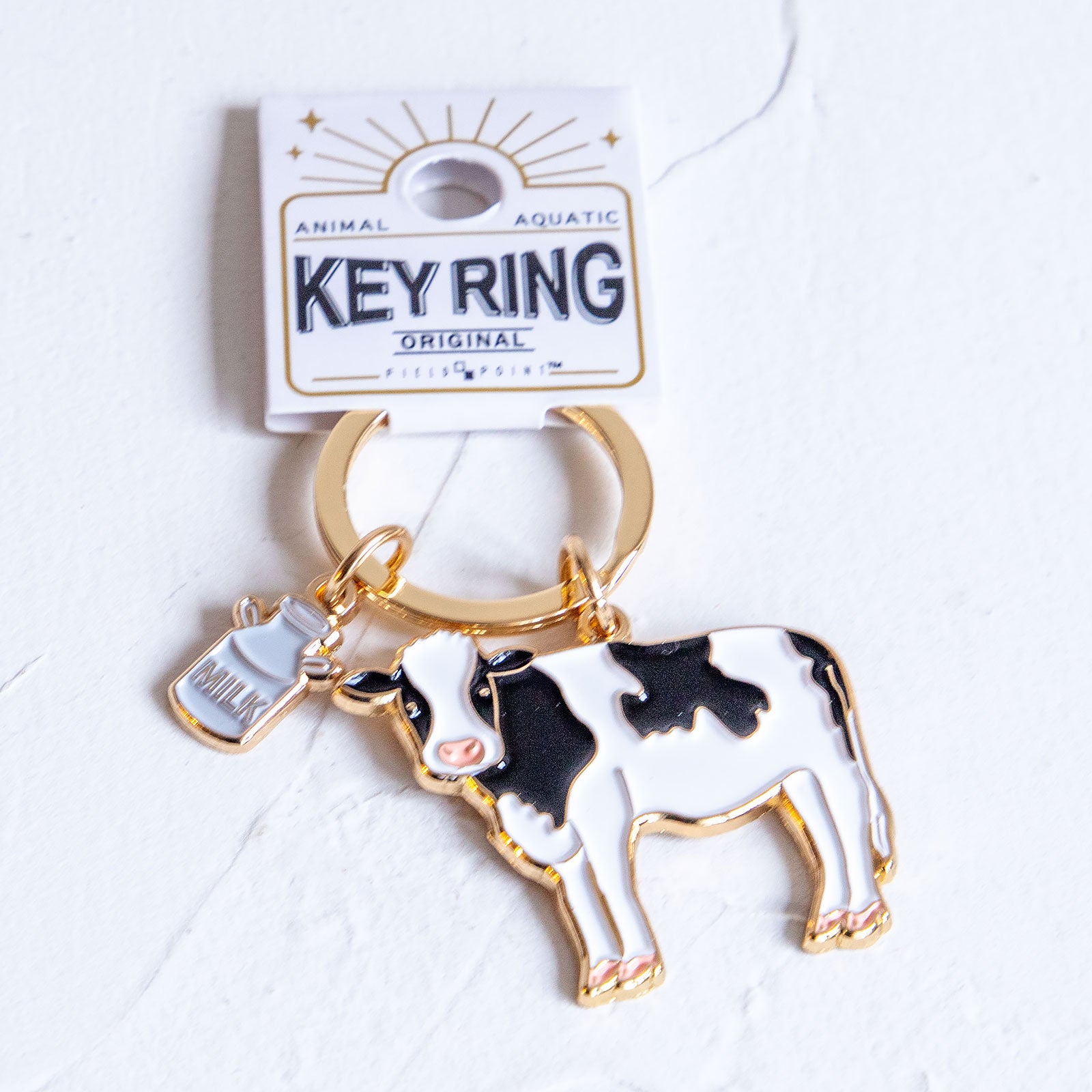 キーホルダー　アニマルキーリング ウシ