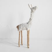 ファブリックアニマル キリン オブジェ （ホワイトブークレ）