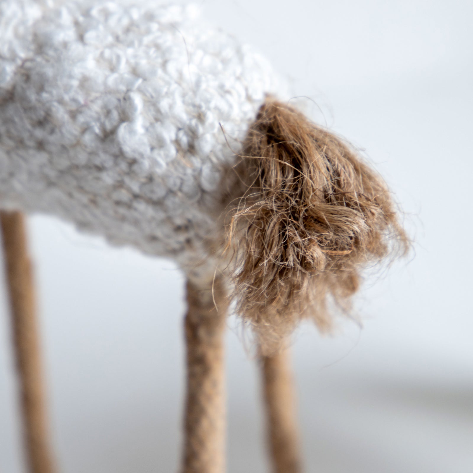 ファブリックアニマル キリン オブジェ （ホワイトブークレ）