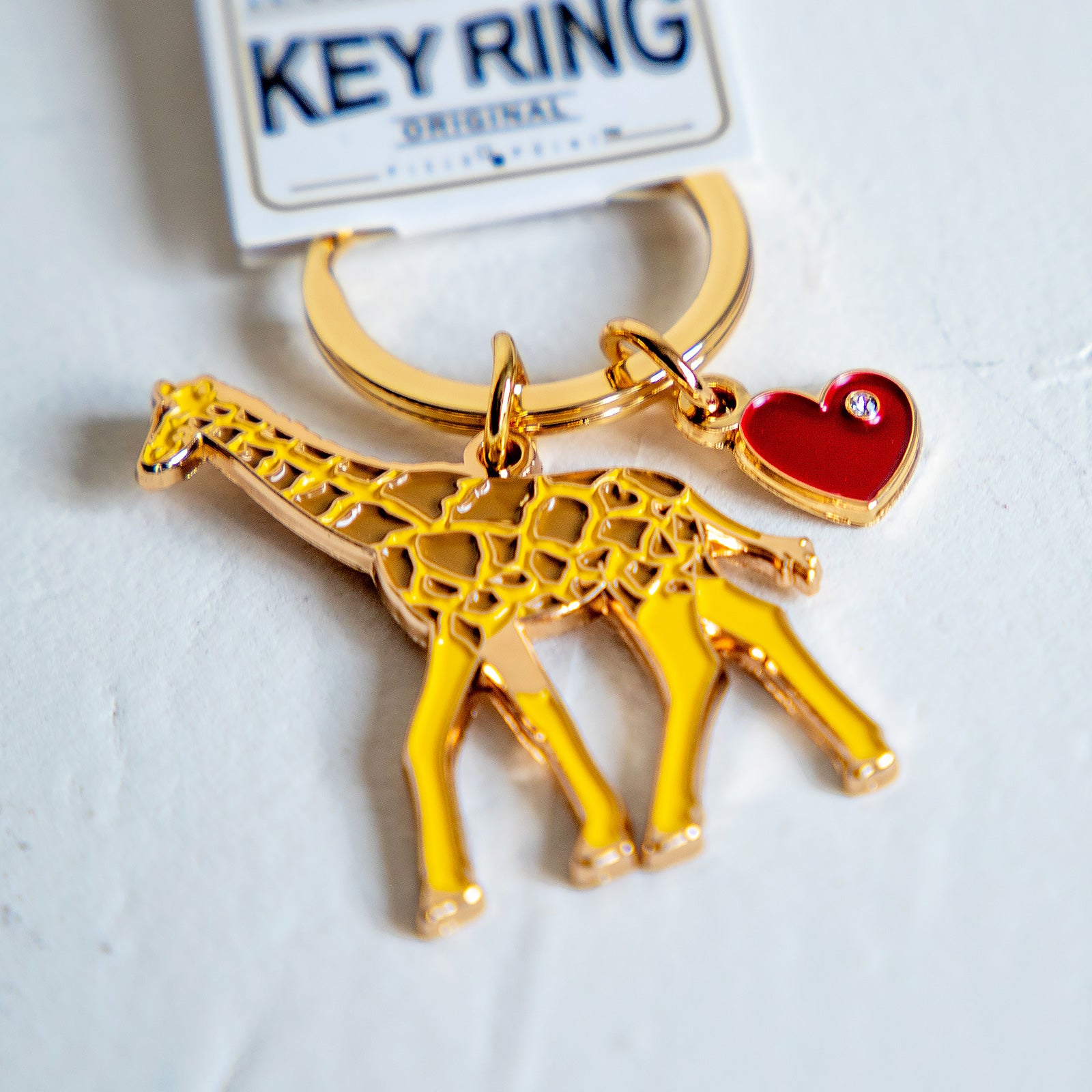 キーホルダー　アニマルキーリング キリン