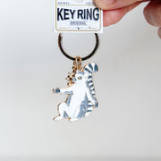 キーホルダー　アニマルキーリング ワオキツネザル