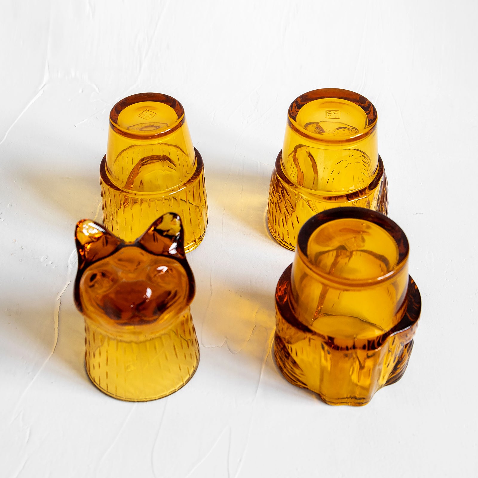 DOIY/ドーイ　キティ スタッキング グラス  ジンジャー  猫のグラス