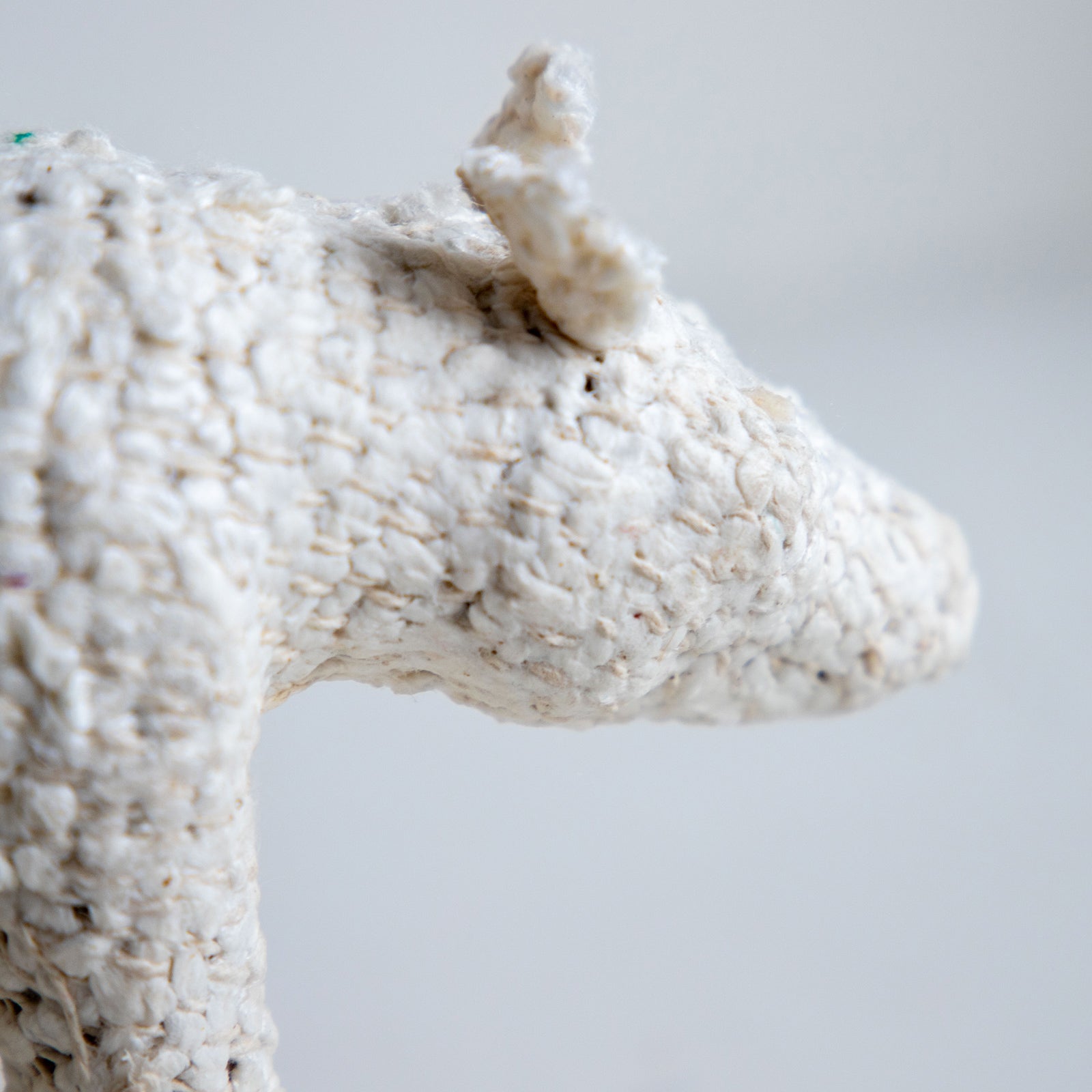 ファブリックアニマル  クマ オブジェ （ホワイトブークレ）