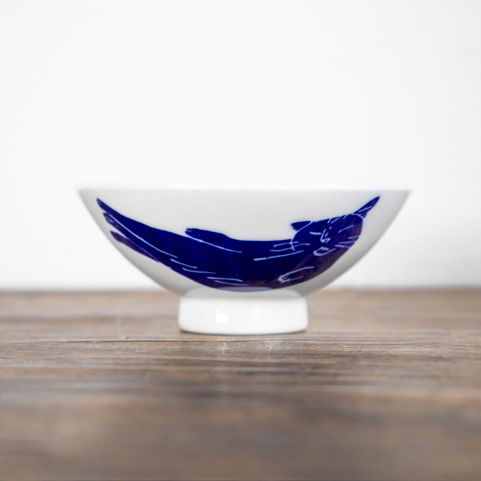 瀬戸焼　くろねこ 茶碗 Sサイズ