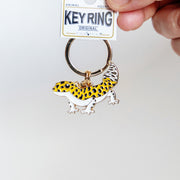 キーホルダー　アニマルキーリング ヒョウモントカゲ