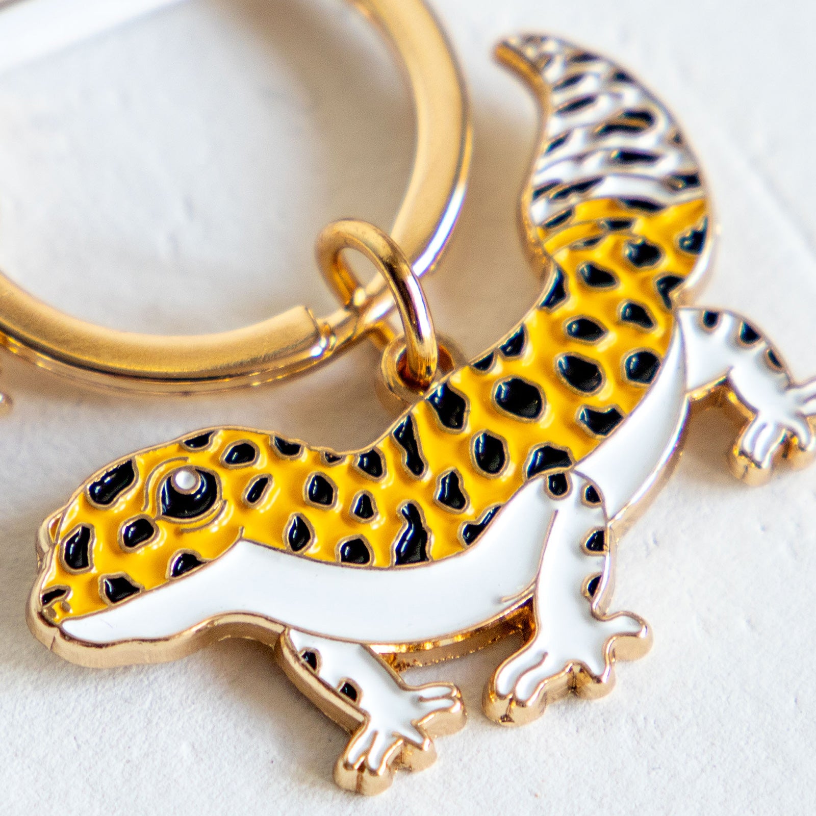 キーホルダー　アニマルキーリング ヒョウモントカゲ