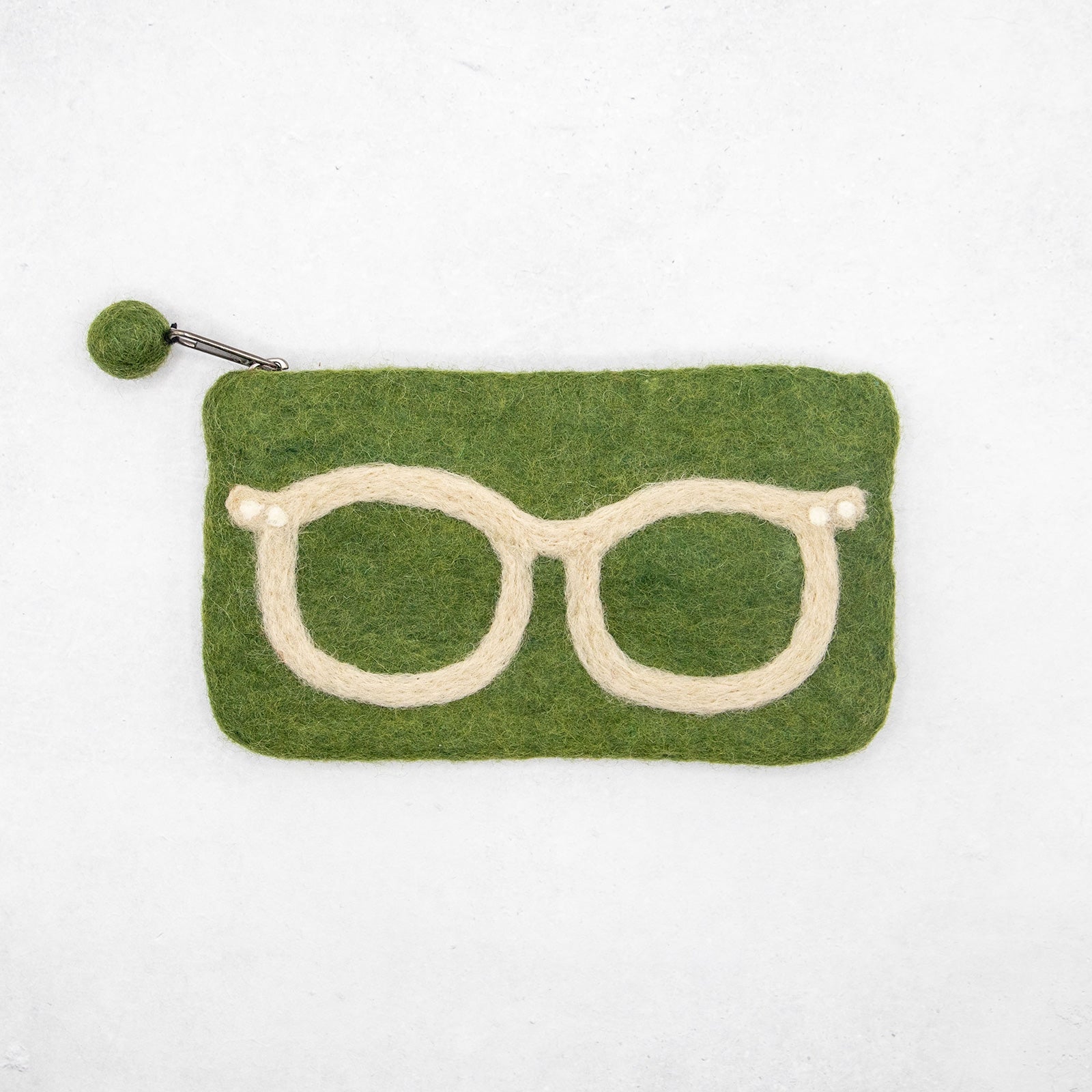 フェアトレード　羊毛フェルト メガネ ポーチ