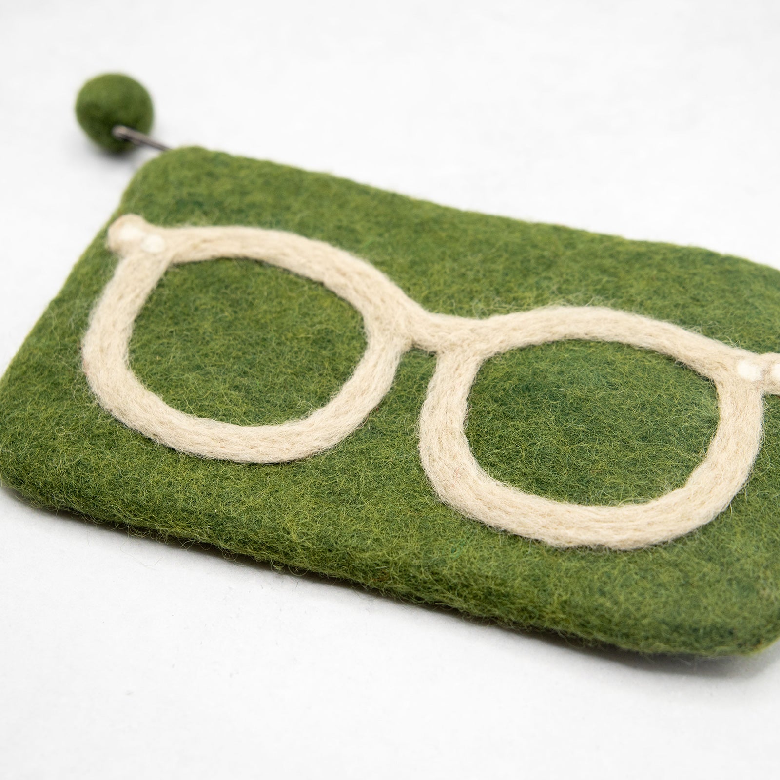 フェアトレード　羊毛フェルト メガネ ポーチ