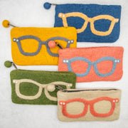 フェアトレード　羊毛フェルト メガネ ポーチ