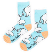 Moomin/ムーミン 　レディース クラシック ソックス ムーミン ハッピー ライトブルー