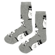 Moomin/ムーミン 　メンズ クラシック ソックス ムーミンパパ ワンダリング グレー