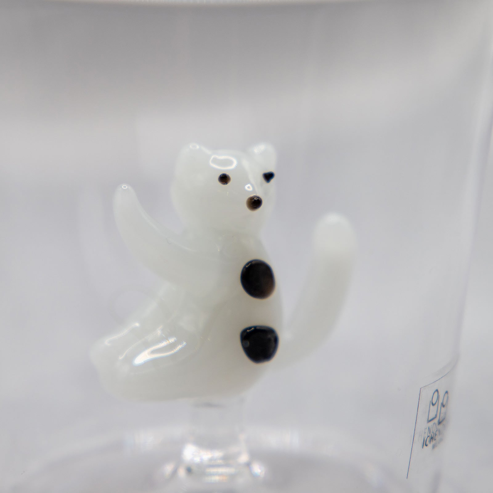 ICHENDORF MILANO/イッケンドルフミラノ　タンブラーグラス ホワイトキャット黒ブチ