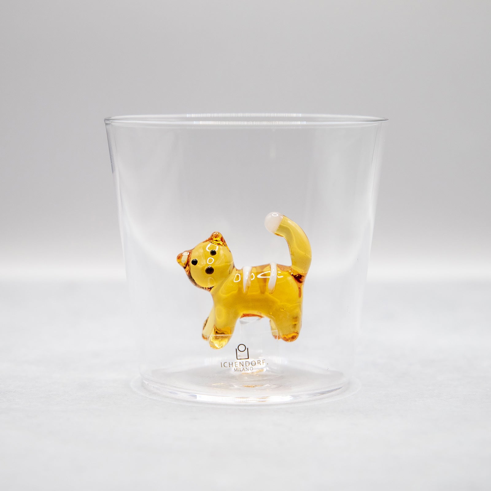 ICHENDORF MILANO/イッケンドルフミラノ　タンブラーグラス アンバーキャット ホワイトストライプ