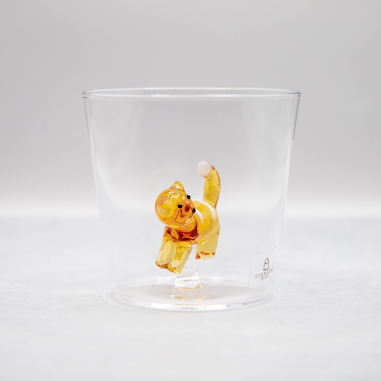 ICHENDORF MILANO/イッケンドルフミラノ　タンブラーグラス アンバーキャット ホワイトストライプ