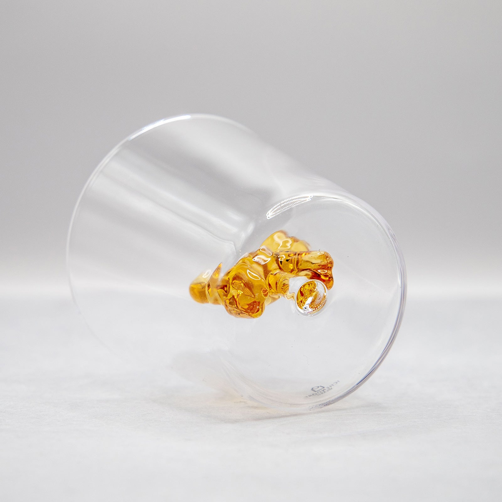 ICHENDORF MILANO/イッケンドルフミラノ　タンブラーグラス アンバーキャット ホワイトストライプ