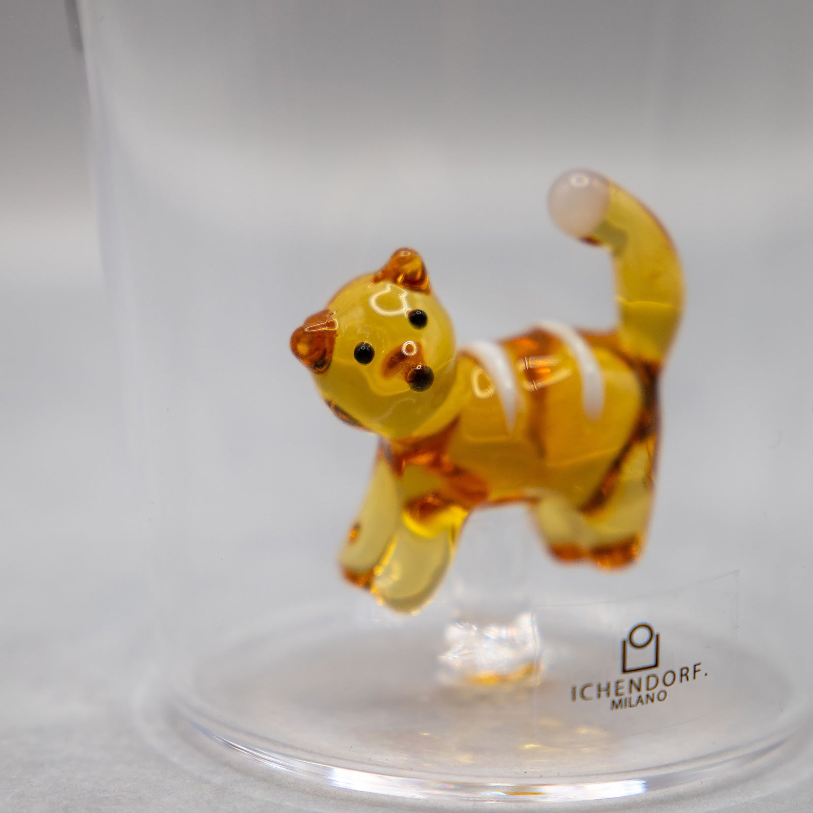 ICHENDORF MILANO/イッケンドルフミラノ　タンブラーグラス アンバーキャット ホワイトストライプ