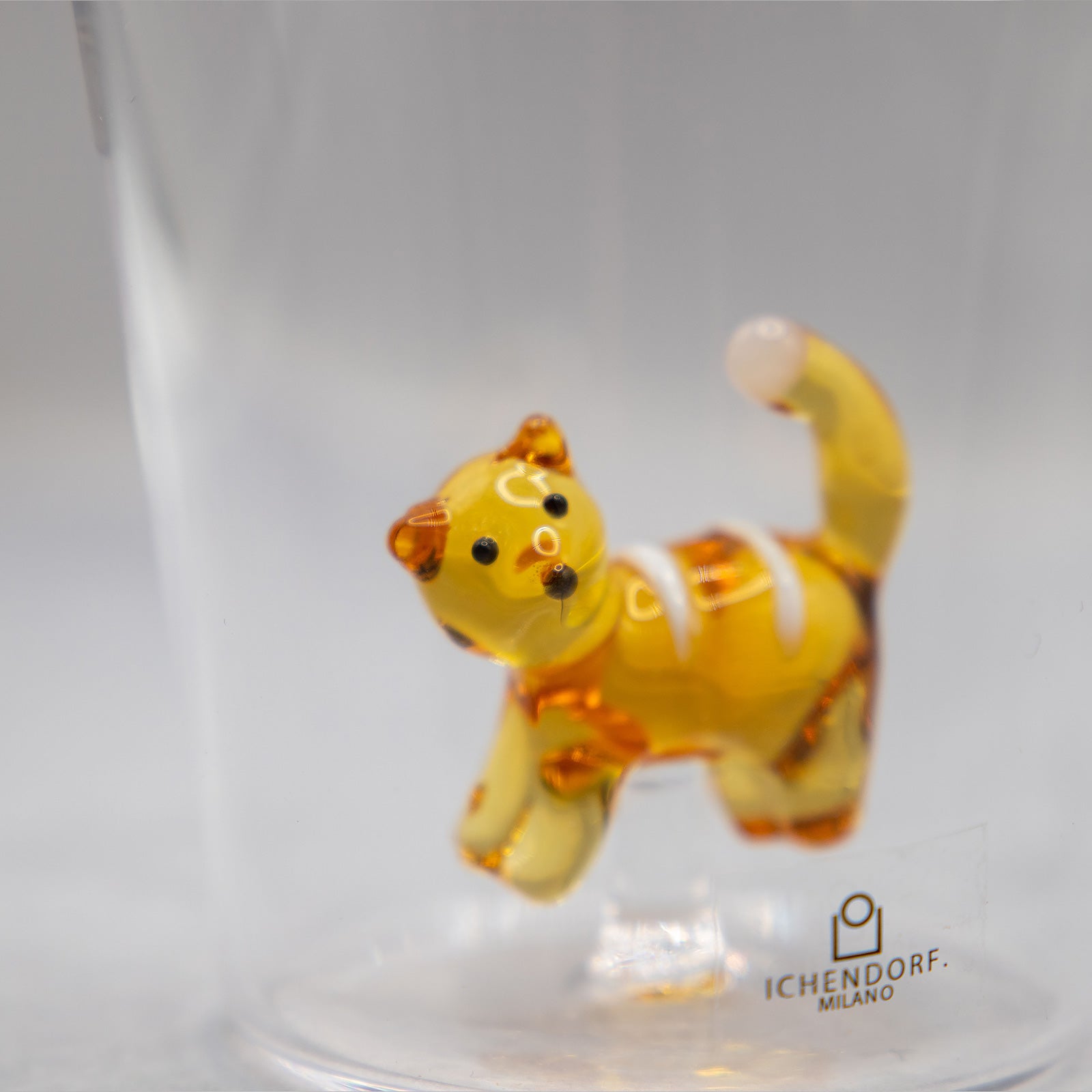 ICHENDORF MILANO/イッケンドルフミラノ　タンブラーグラス アンバーキャット ホワイトストライプ