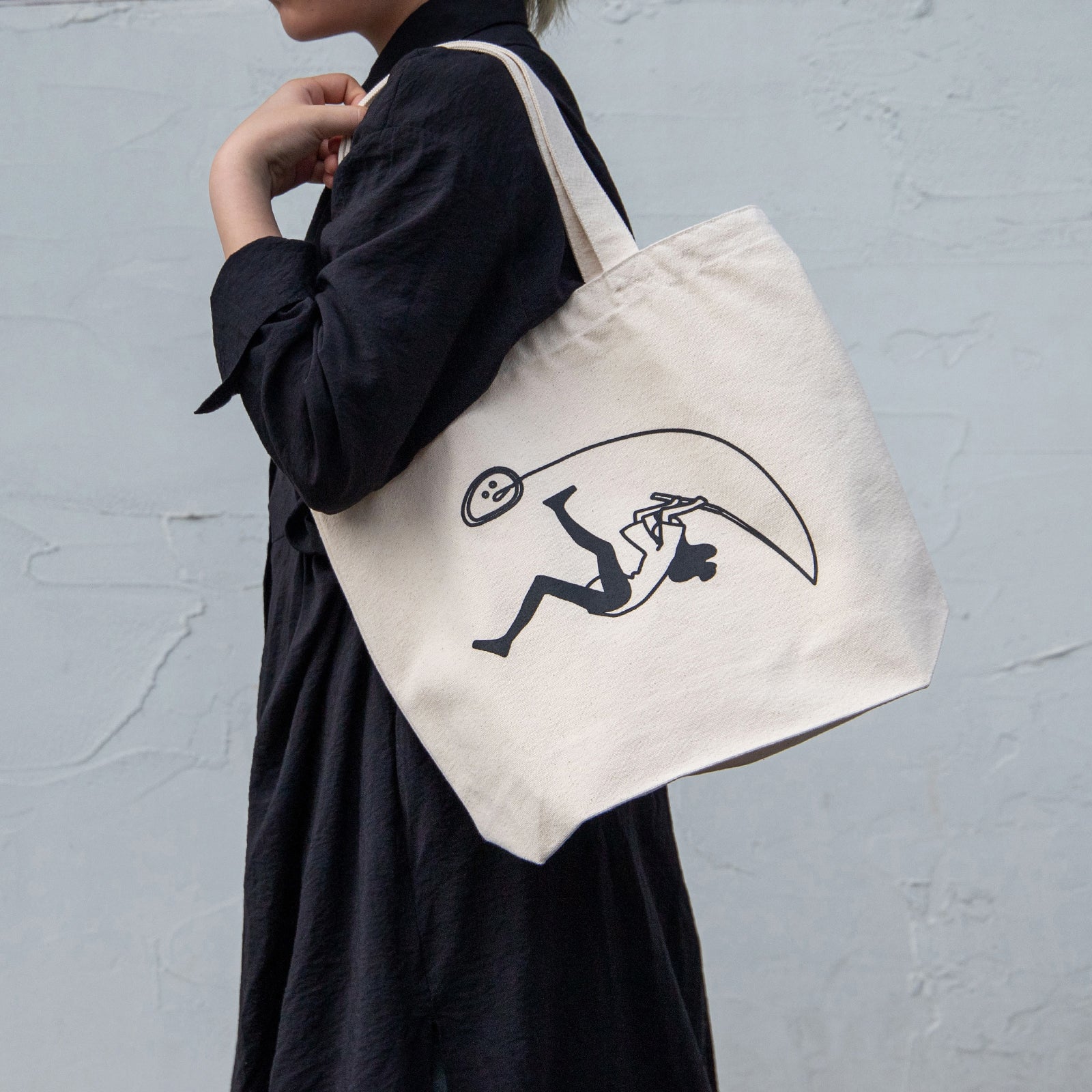 ニコノマニマニ雑貨店　トートバッグ A4 帆布 オリジナル 釣師