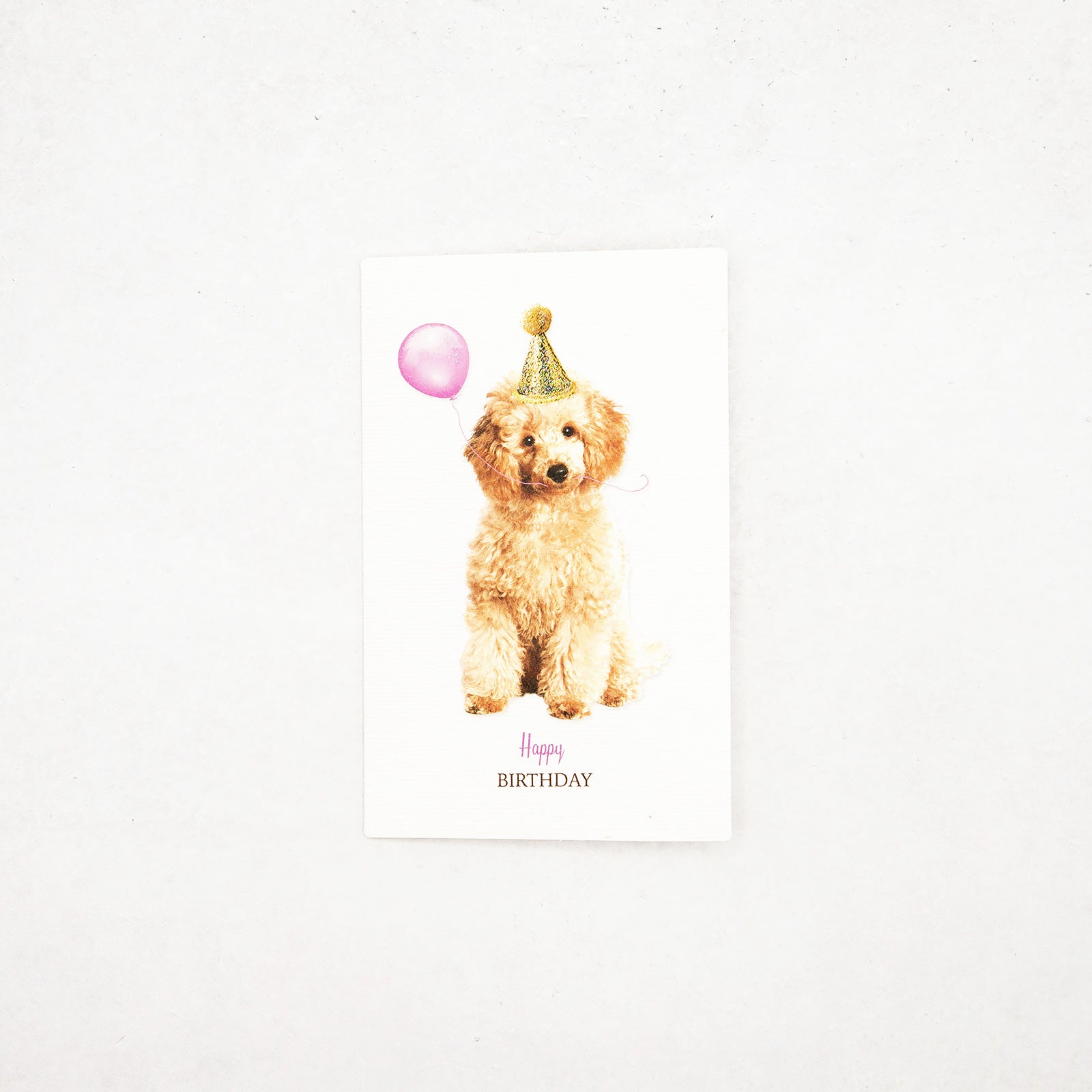 ドイツ　キラキラグリッター　グリーティングカード　dog　Happy Birthday