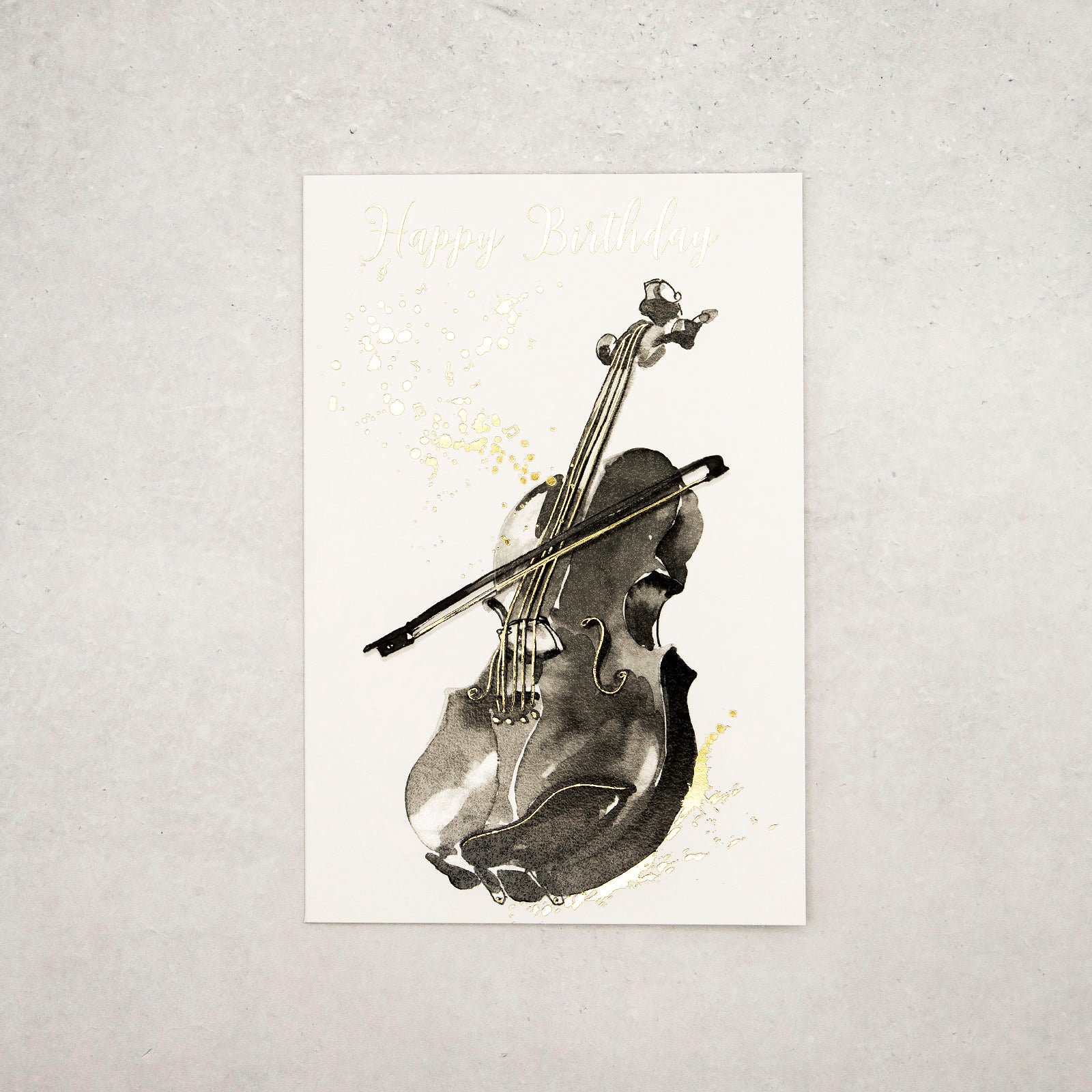 フランス　グリーティング カード 「バイオリン」 音楽　Happy Birthday
