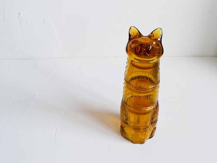 読み込み：DOIY/ドーイ　キティ スタッキング グラス  ジンジャー  猫のグラス