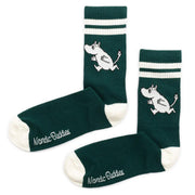 Moomin/ムーミン 　メンズ レトロ ソックス ムーミン ランニング フォレストグリーン