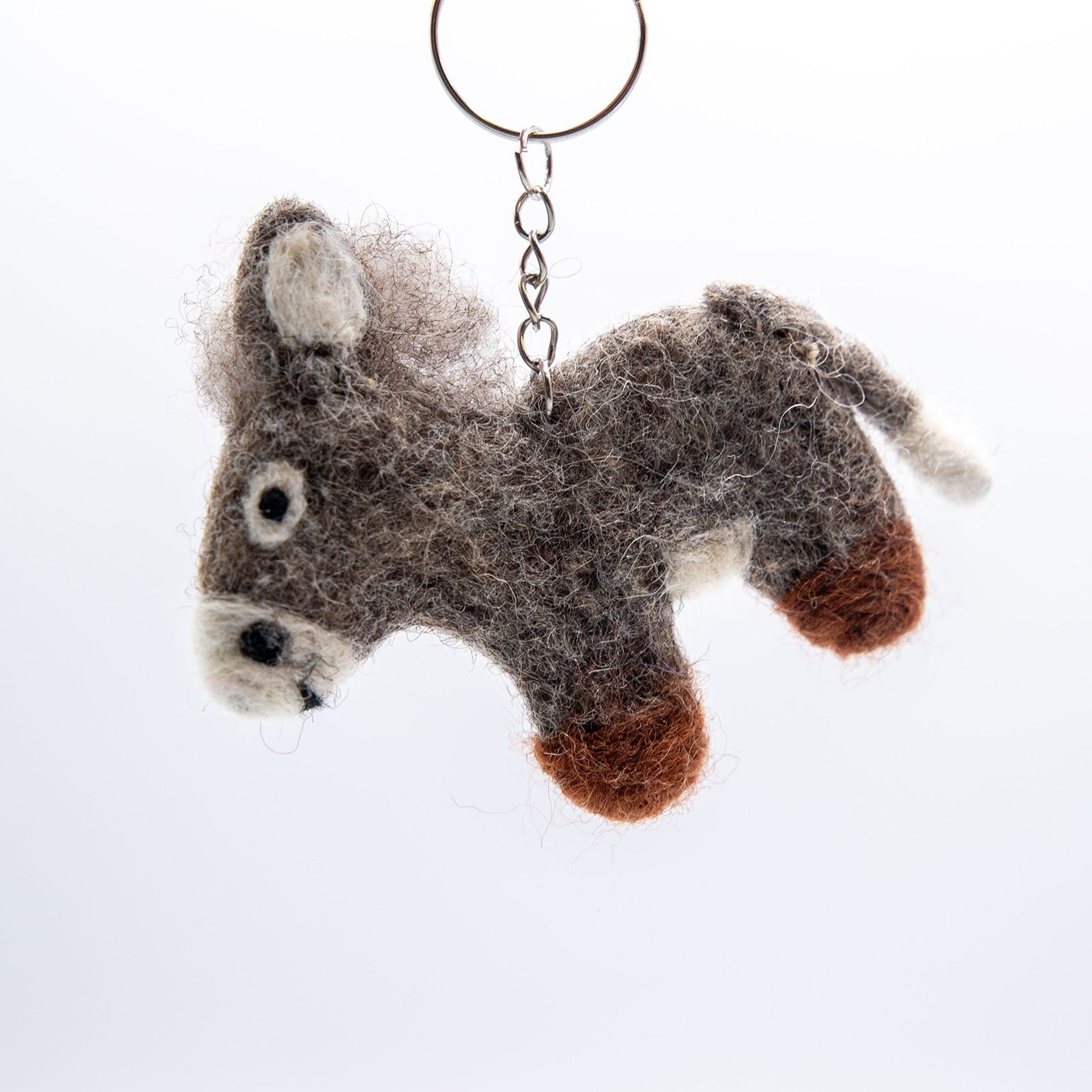 羊毛フェルト ロバ　キーホルダー