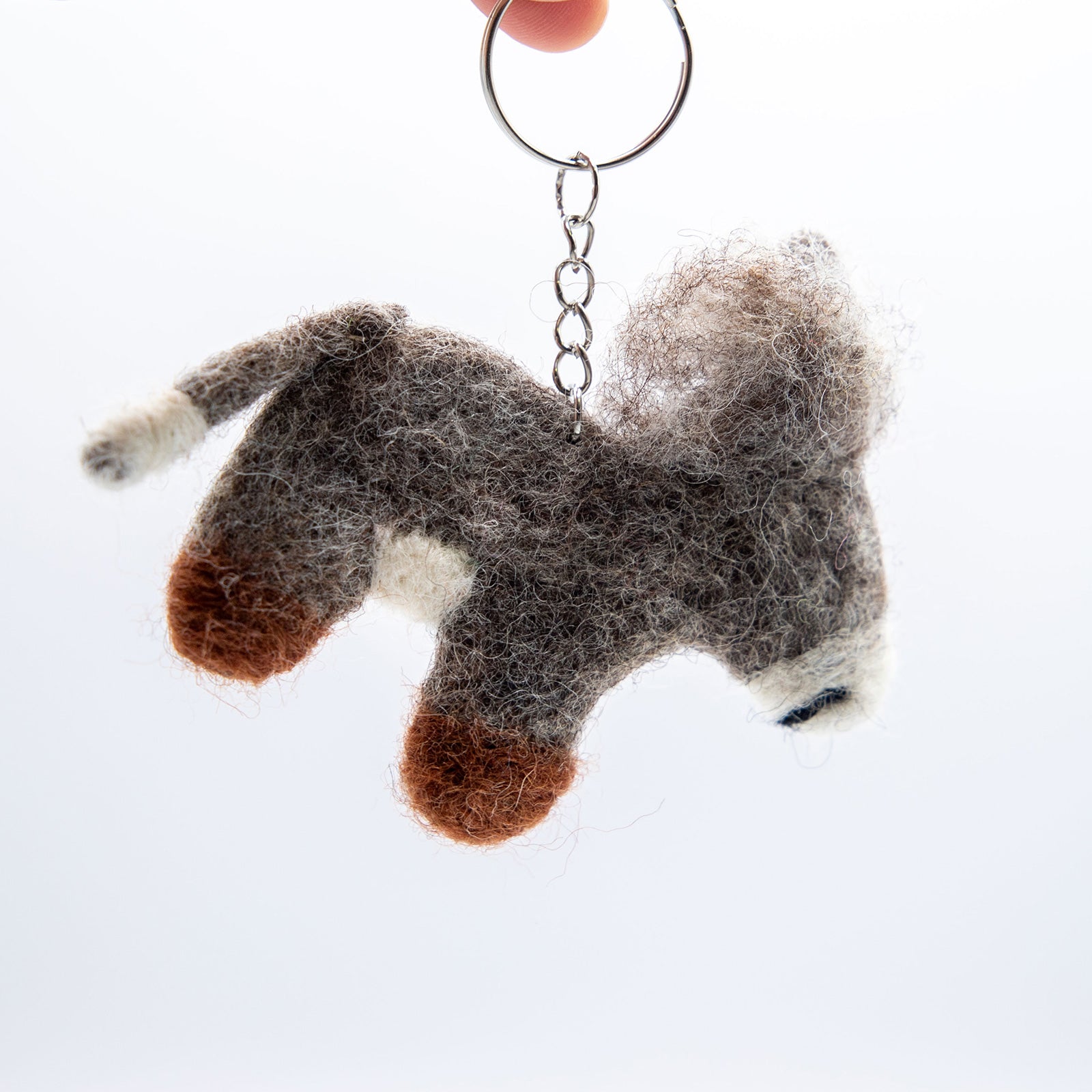 羊毛フェルト ロバ　キーホルダー