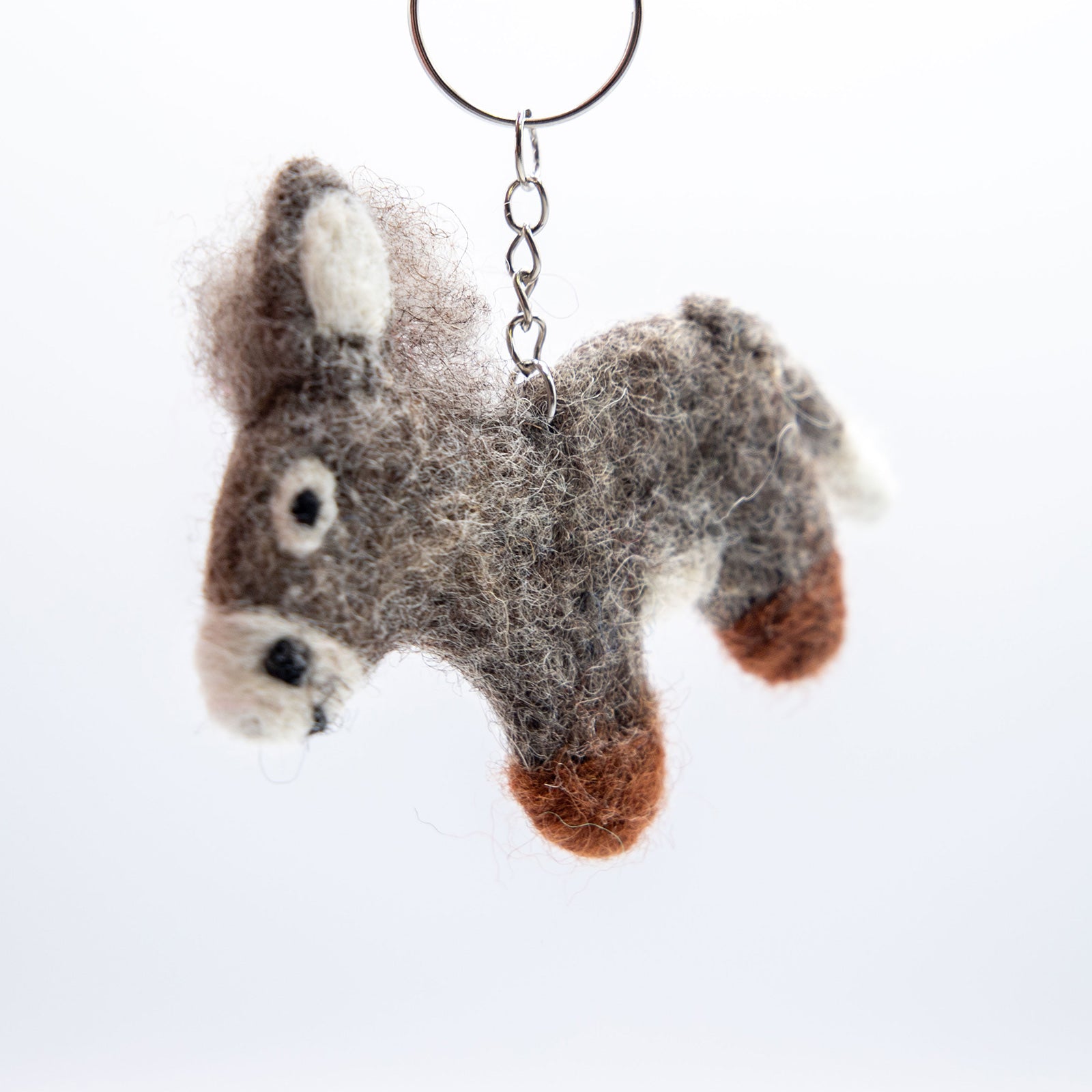 羊毛フェルト ロバ　キーホルダー