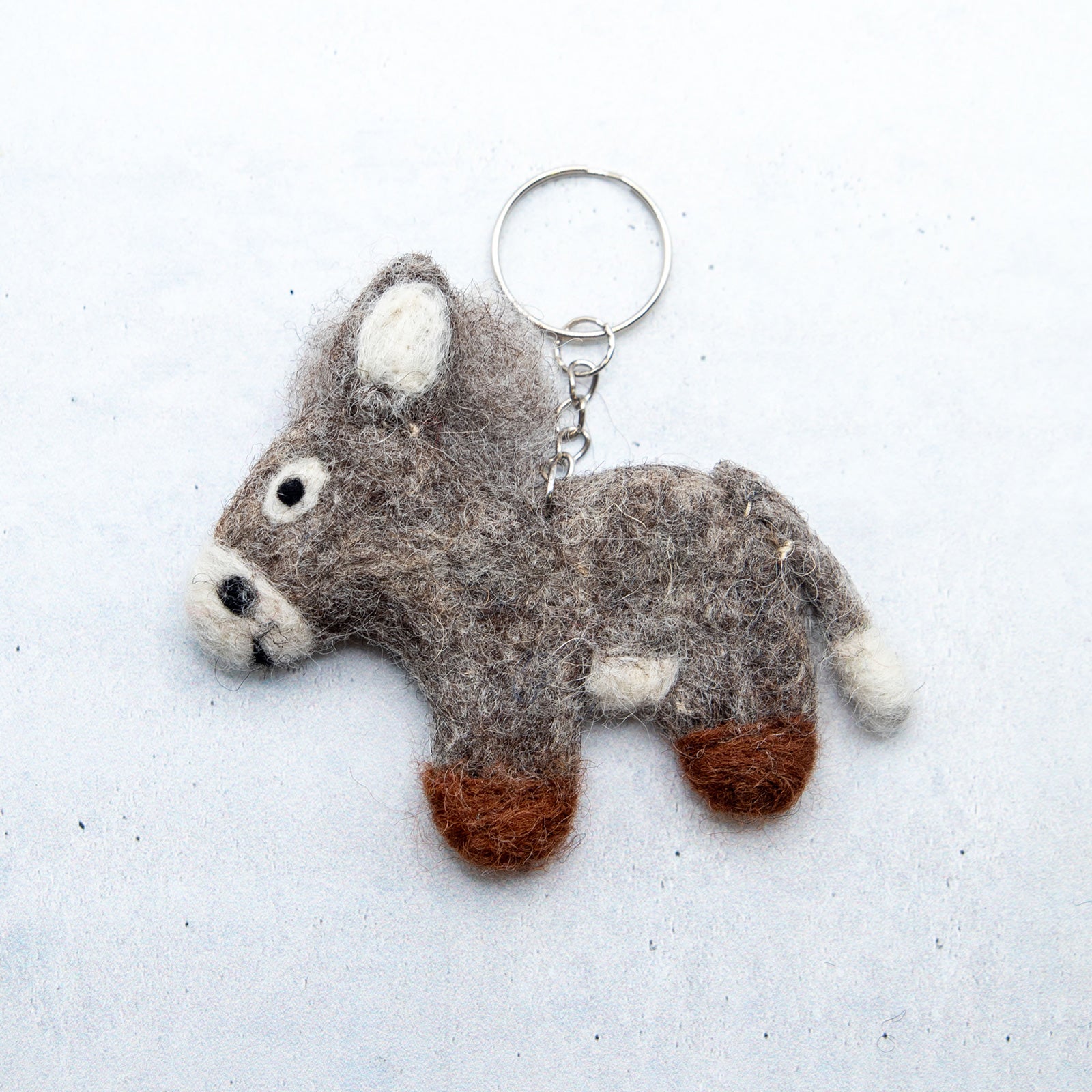 羊毛フェルト ロバ　キーホルダー