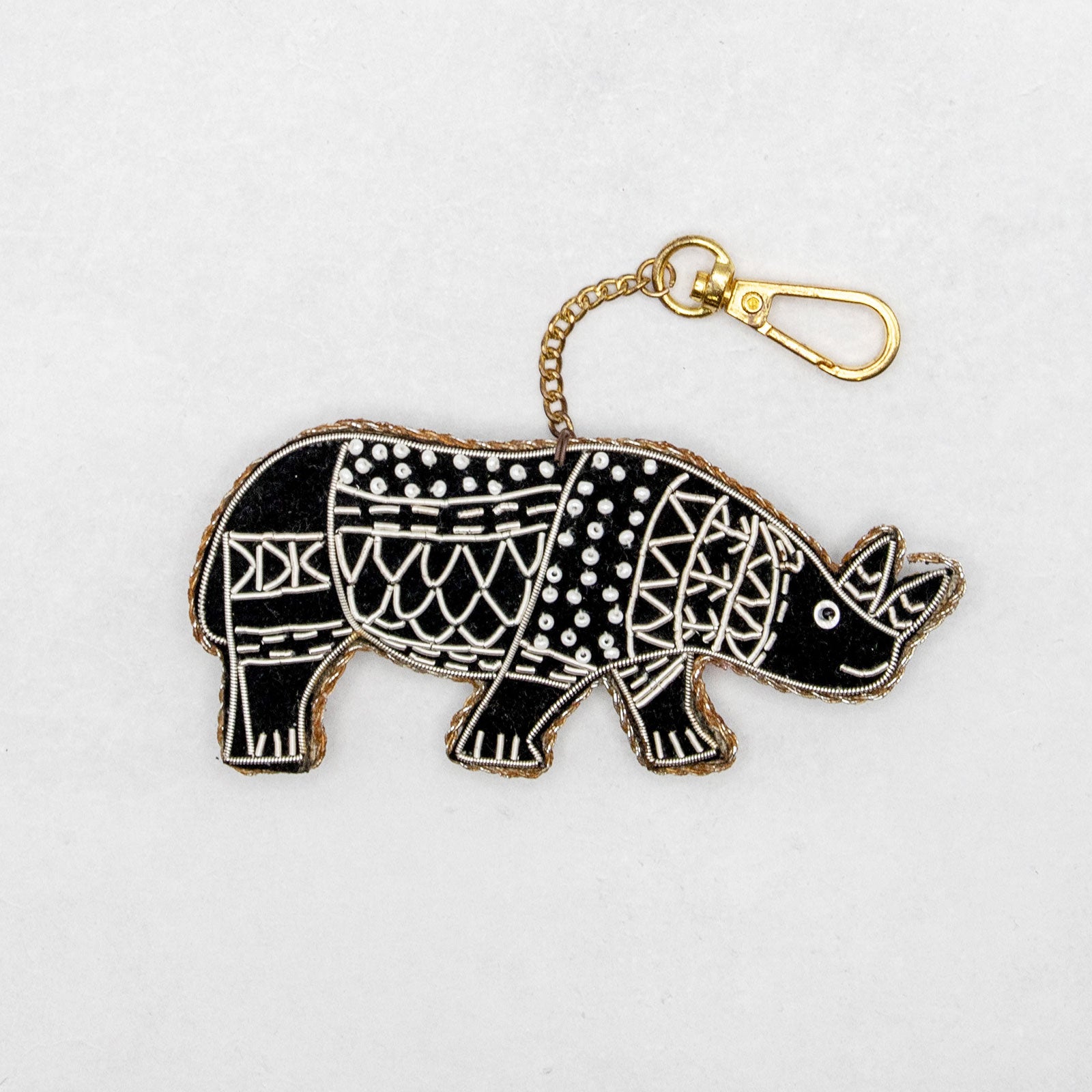 COTTAGE/コテージ　ザリ刺繍 キーホルダー サイ