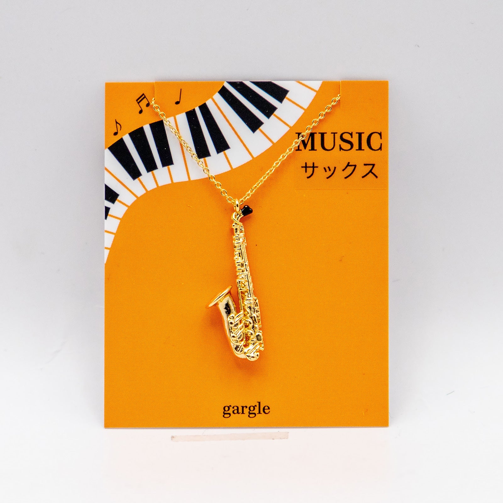 gargle/ガーグル ミニチュア楽器 サックス ネックレス