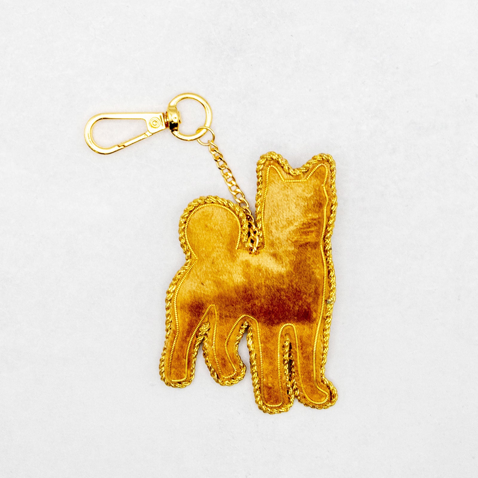 COTTAGE/コテージ　ザリ刺繍 キーホルダー シバイヌ