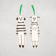 どーぶつしおり二枚入り(弟姉犬)