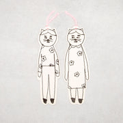 どーぶつしおり二枚入り(双子猫)