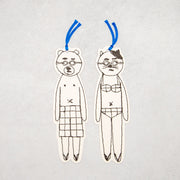 どーぶつしおり二枚入り (水着熊猫)