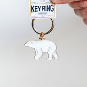 キーホルダー　アニマルキーリング ホッキョクグマ