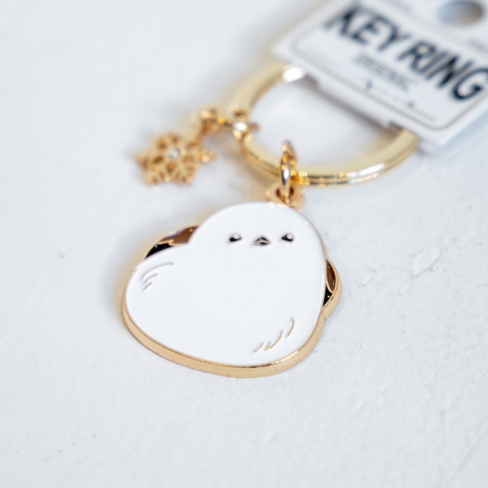 キーホルダー　アニマルキーリング シマエナガ