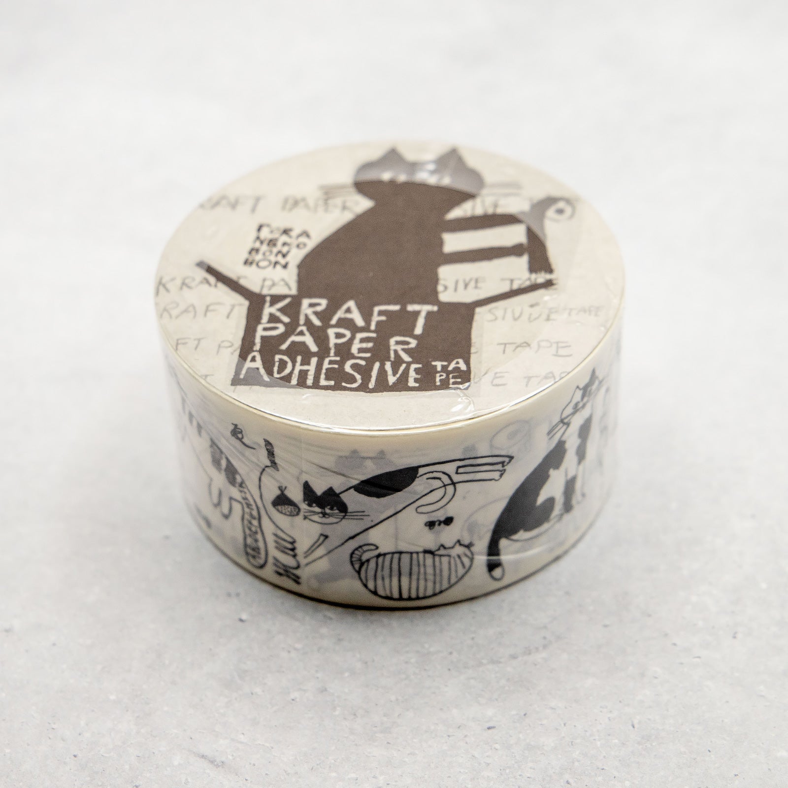 トラネコボンボン　クラフト粘着テープ(Cat)