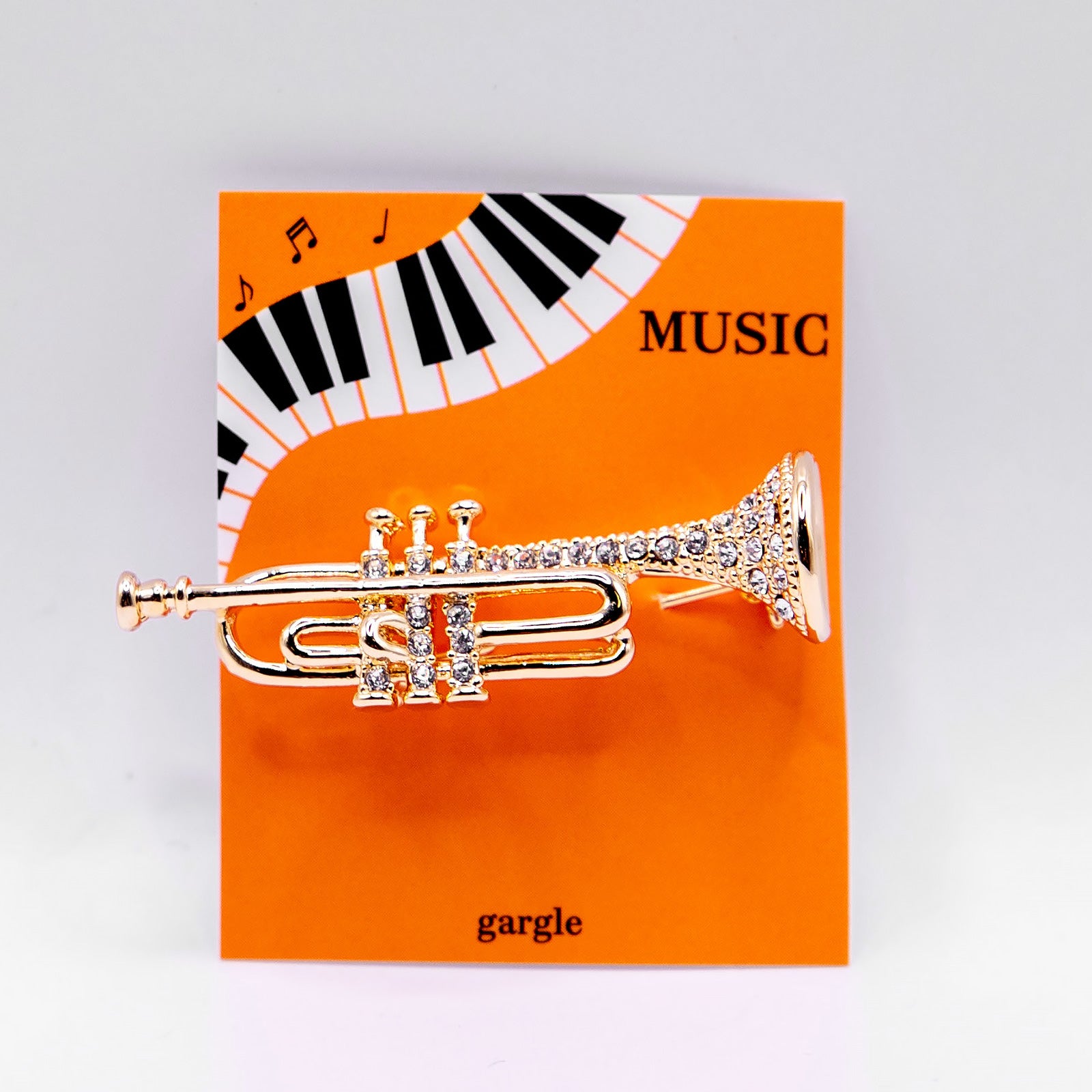 gargle/ガーグル　トランペット　ブローチ