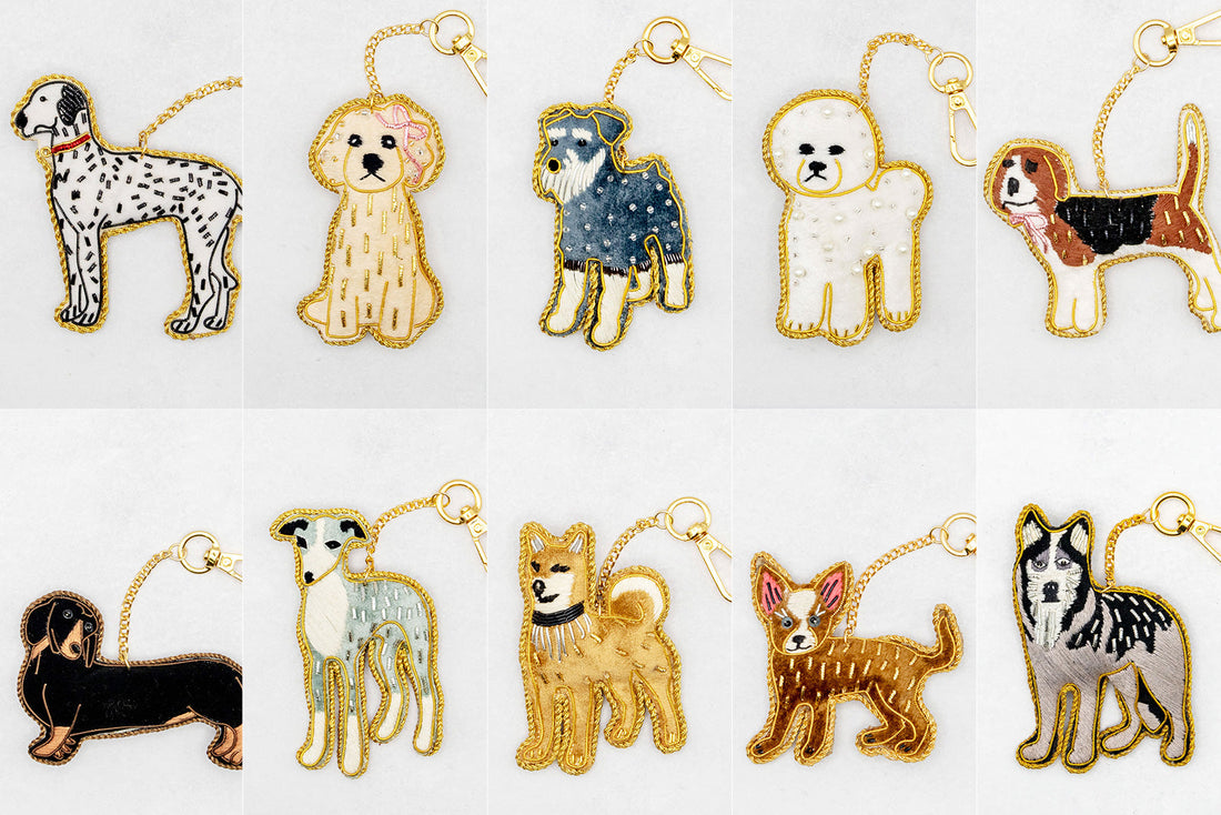 ザリ刺繍キーチャーム