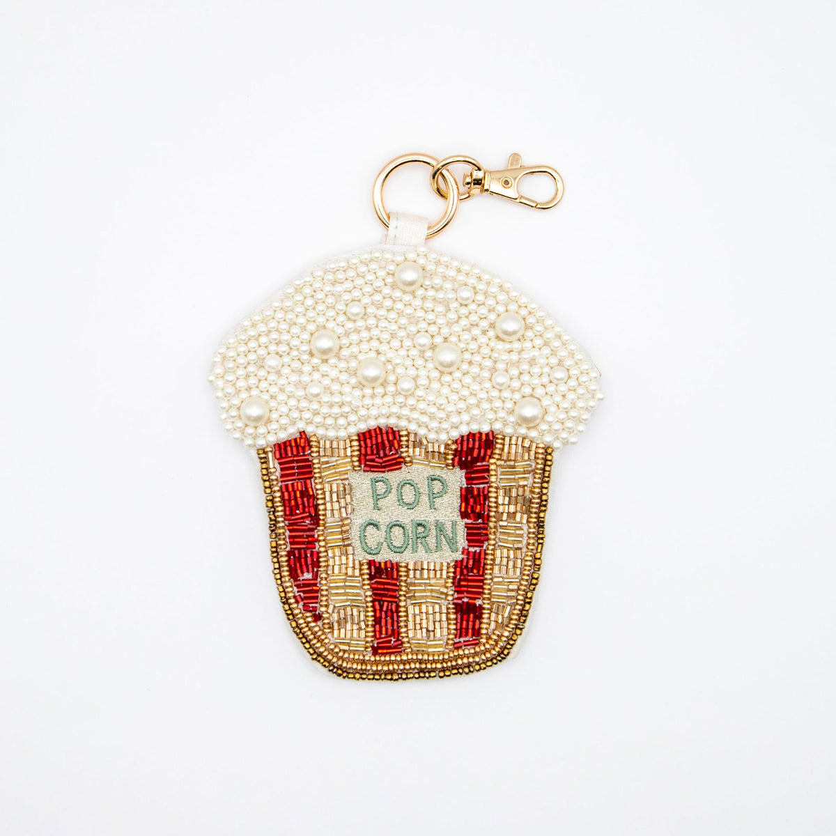 COTTAGE/コテージ　パーティー刺繍 キーポーチ POP CORN