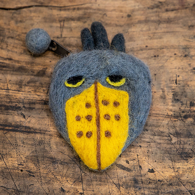 フェアトレード　羊毛フェルト ハシビロコウ コインポーチ