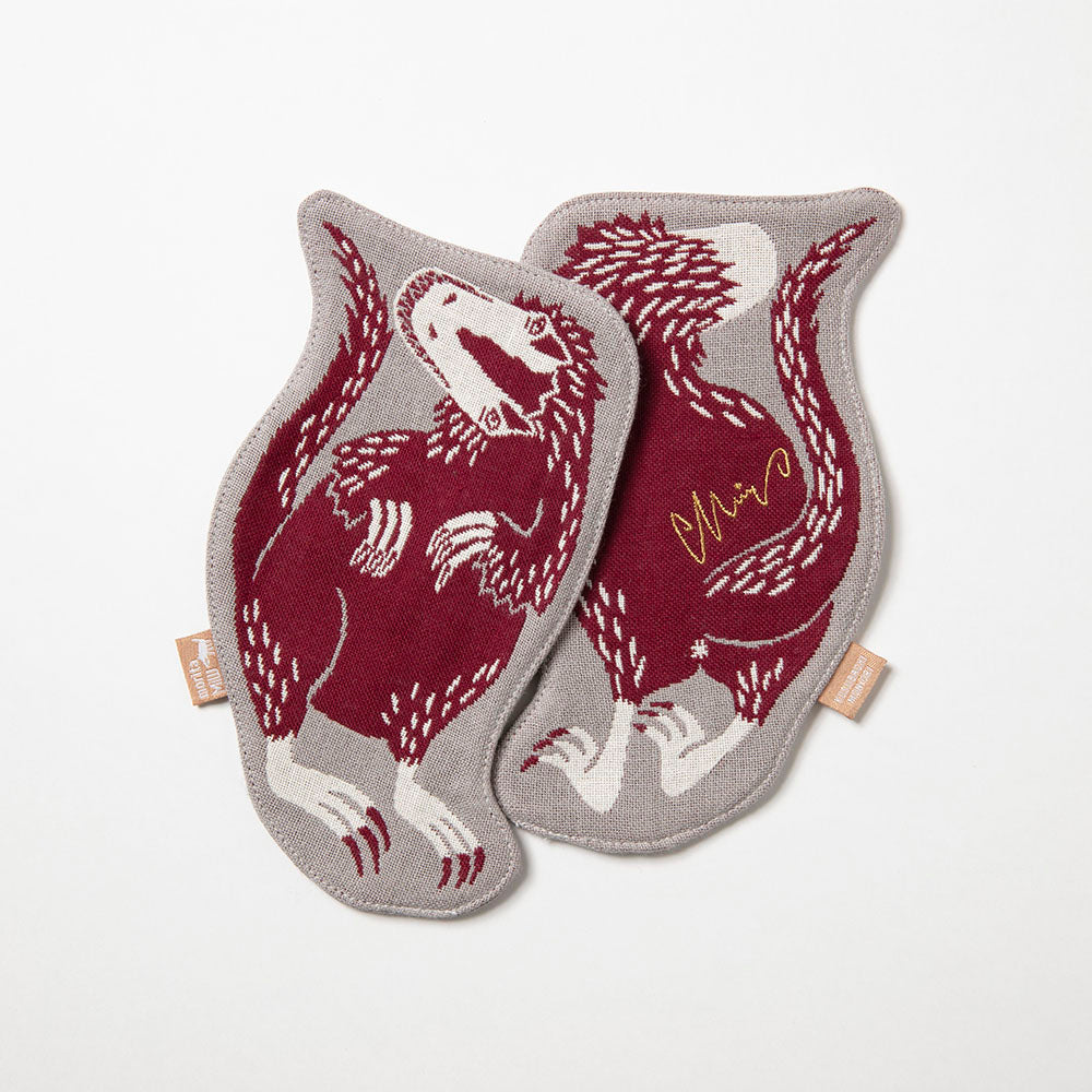 moritaMiW/モリタミウ　コースター あの地を歩く羽毛恐竜