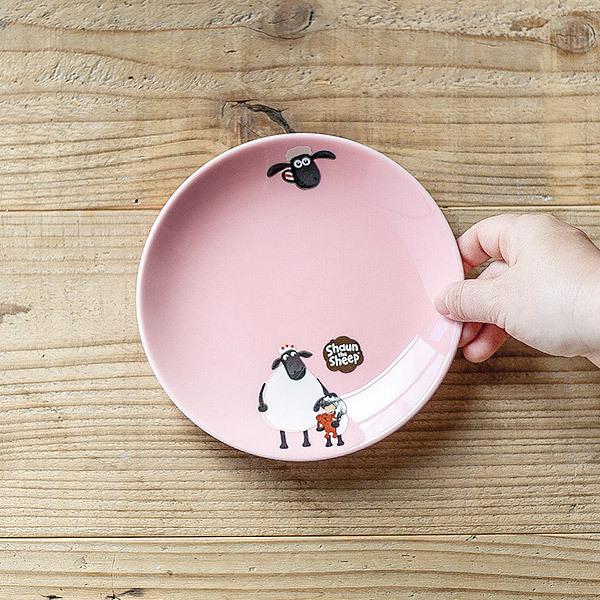 ひつじのショーン　プレート ティミー＆マミー（ピンク）